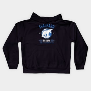 Svalbard Polar Bear under the Midnight Sun - Norway Kids Hoodie